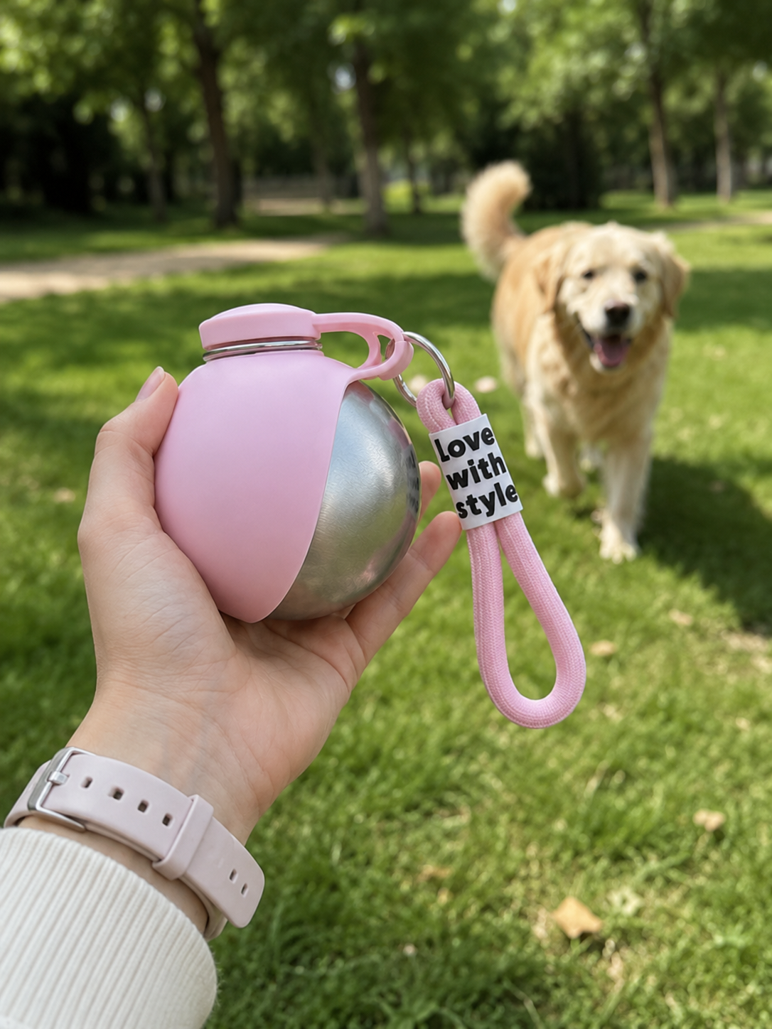 Pet Collective 2-in-1 dog travel water bottle