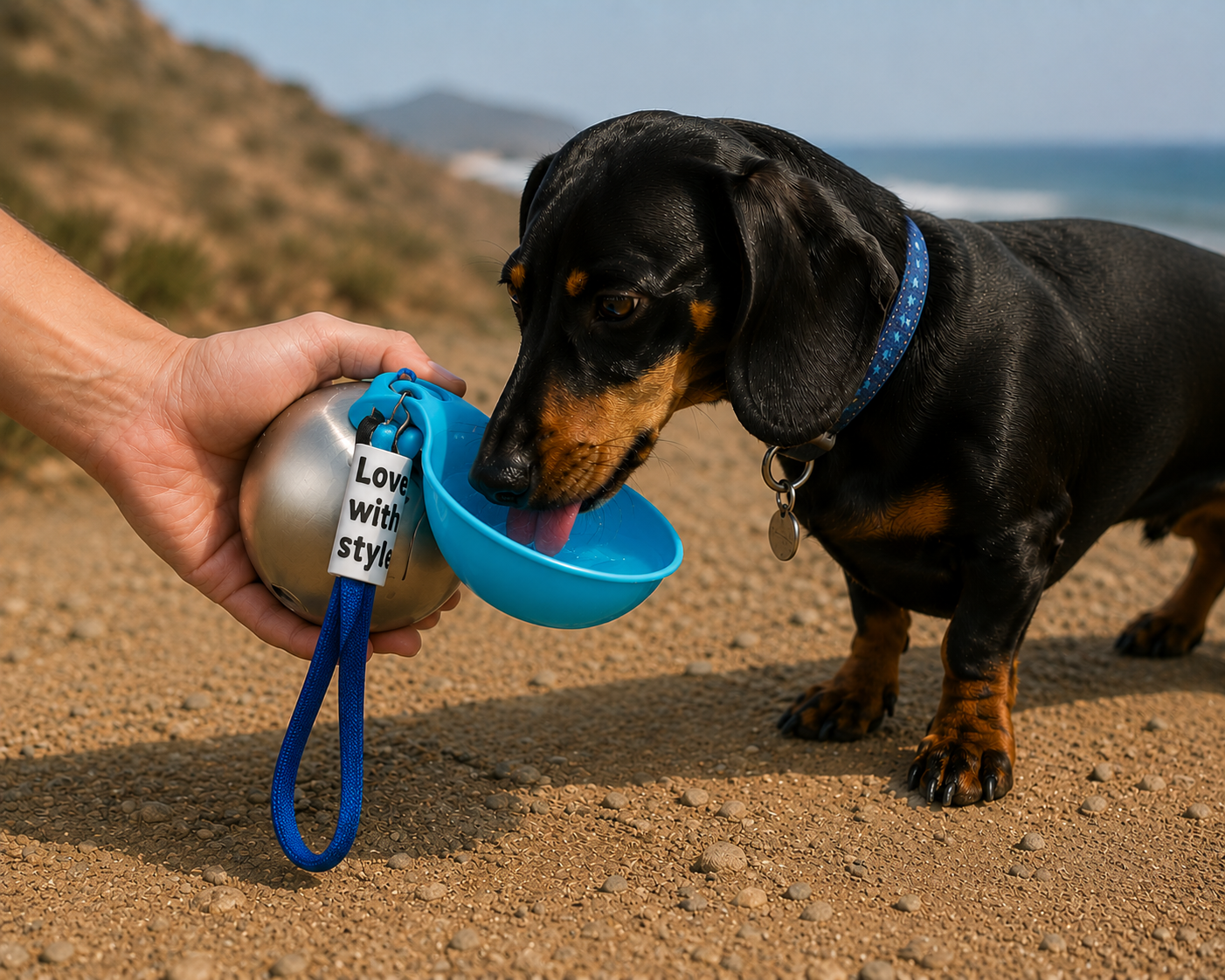 Pet Collective 2-in-1 dog travel water bottle